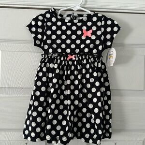 black & white polka dot dress - 18m - Carter’s Child of Mine - bloomers incl
